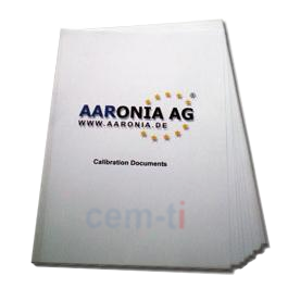 Aaronia Spectrum Calibration Certificate Initial