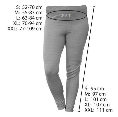EMF Protective Shielding Unisex Long Underpants Ysheild Silver-Elastic TEU Size-L