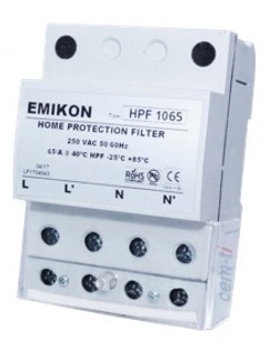 Filtro de Red PLC Monofásico Emikon HPF1065 electricidad sucia 65A 40dB