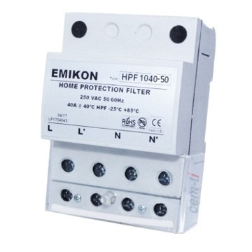Filtro de Red PLC Monofásico Emikon HPF1040-50 electricidad sucia 40A 50dB