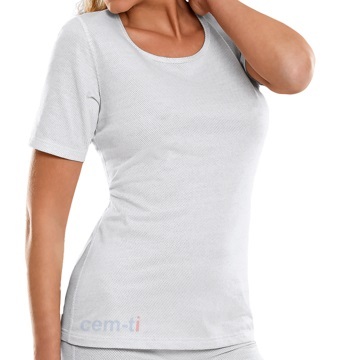 Camiseta Manga Corta Interior Protectora Apantallante Electromagnética Mujer ANTIWAVE